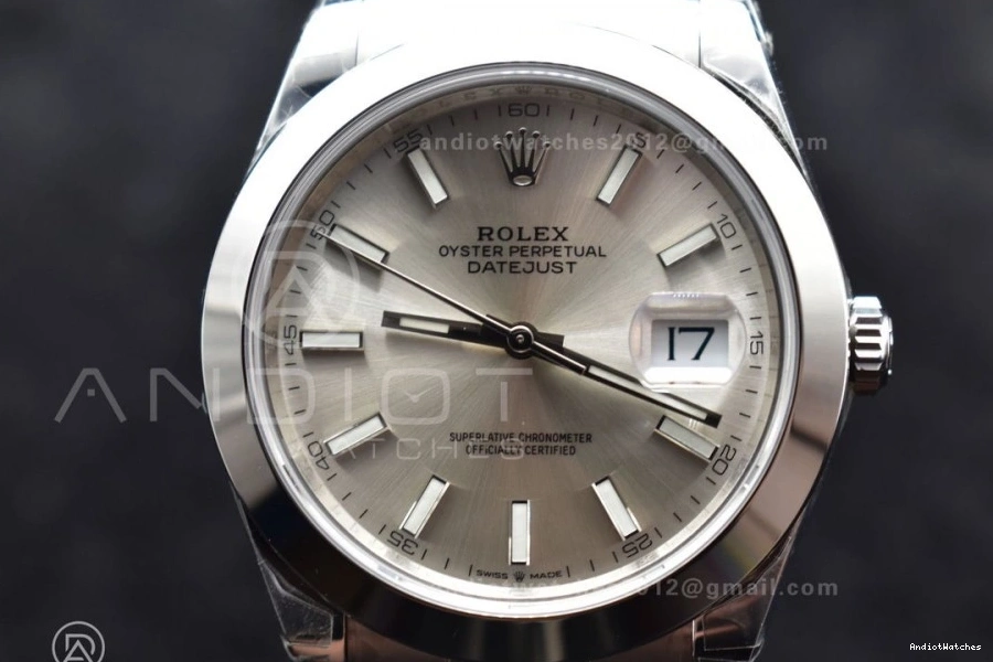 Silver 1:1 Bracelet Dial 126330 904L VS Edition SS 593 Oyster on Snug Best DateJust 41 VSF 0518
